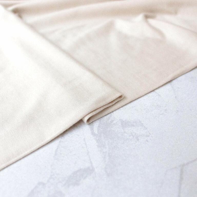 Tencel Jersey Fabric in Parchment White