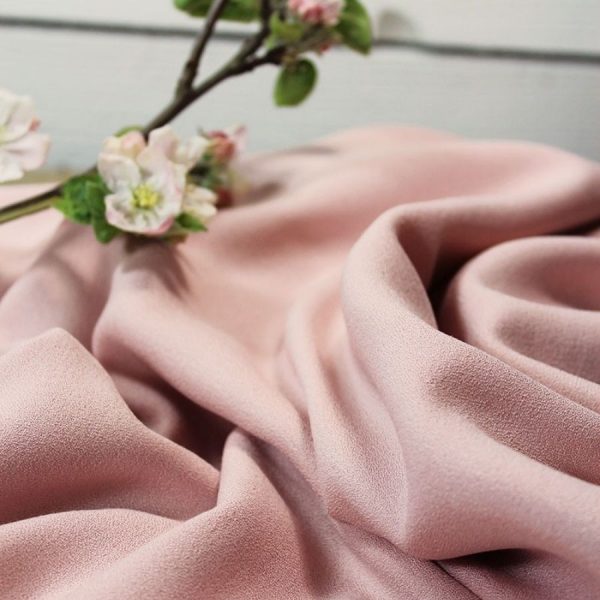 blush pink crepe fabric