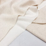 Cotton Linen Brushed Sweatshirt Fabric in Natural White