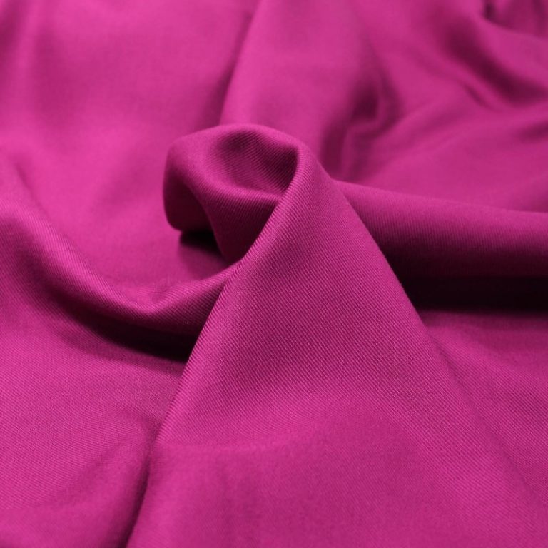 Viscose Twill Fabric in Magenta Pink