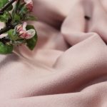 Eglantine & Zoe Viscose Crepe Fabric in Blush Pink