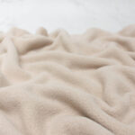 Cotton Sherpa Fleece Fabric in Almond