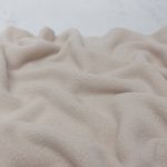 Cotton Sherpa Fleece Fabric in Almond