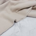 Cotton Sherpa Fleece Fabric in Almond