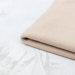 Cotton Sherpa Fleece Fabric in Almond