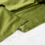 Organic Cotton Velour Fabric in Fern Green