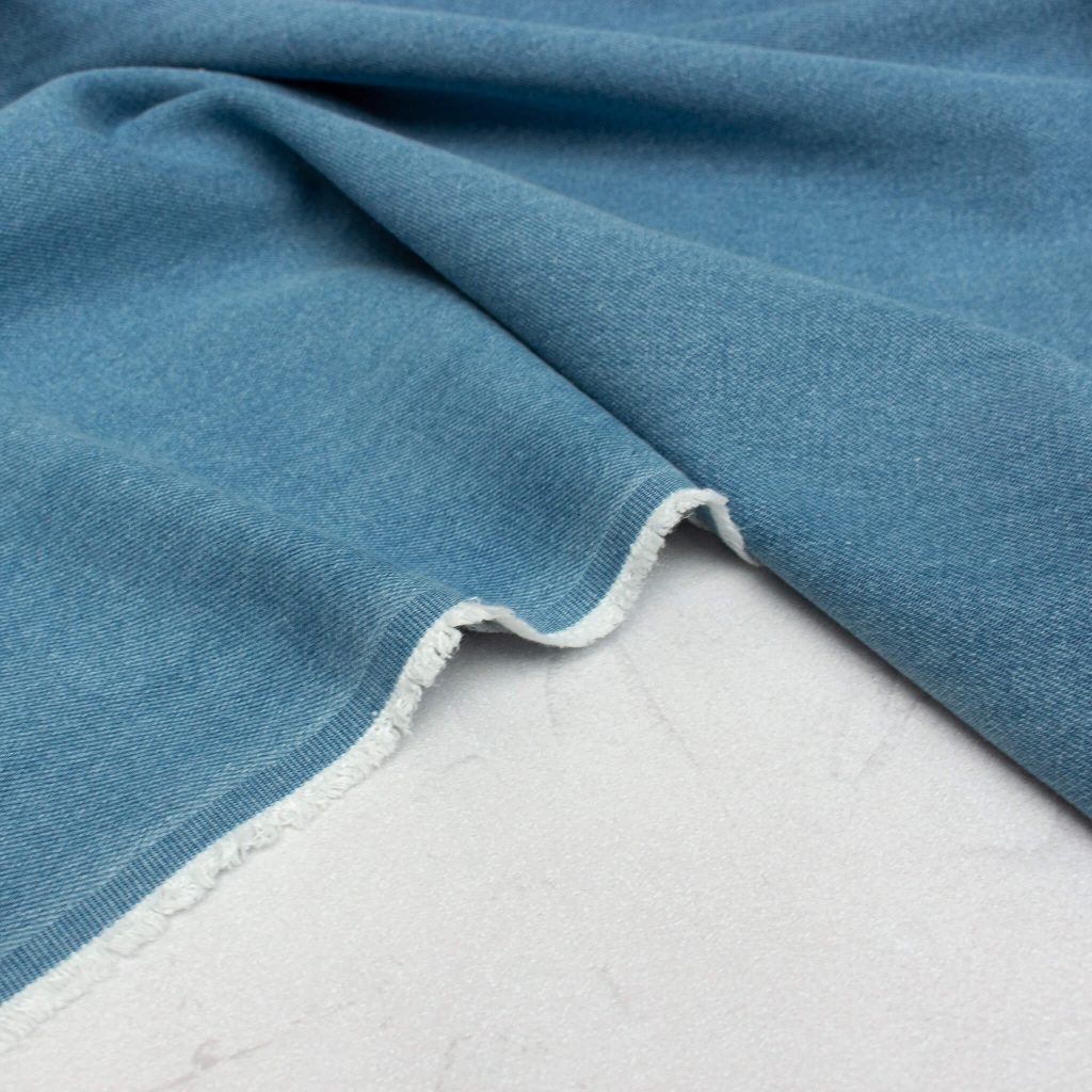 mid blue denim fabric