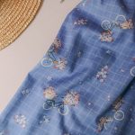 Lise Tailor Sateen Cotton in Bicyclette Blue Print