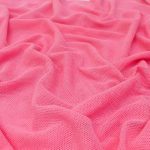 Organic Cotton Soft Tulle Fabric in Bubblegum Pink