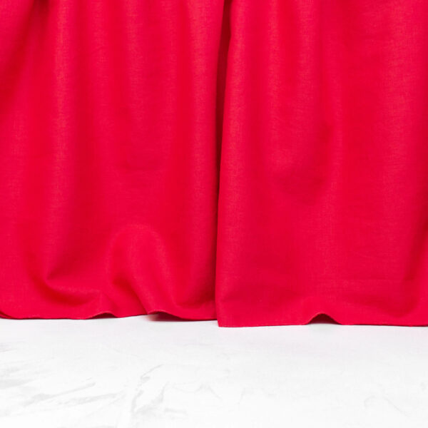Washed Linen Fabric in Raspberry Red