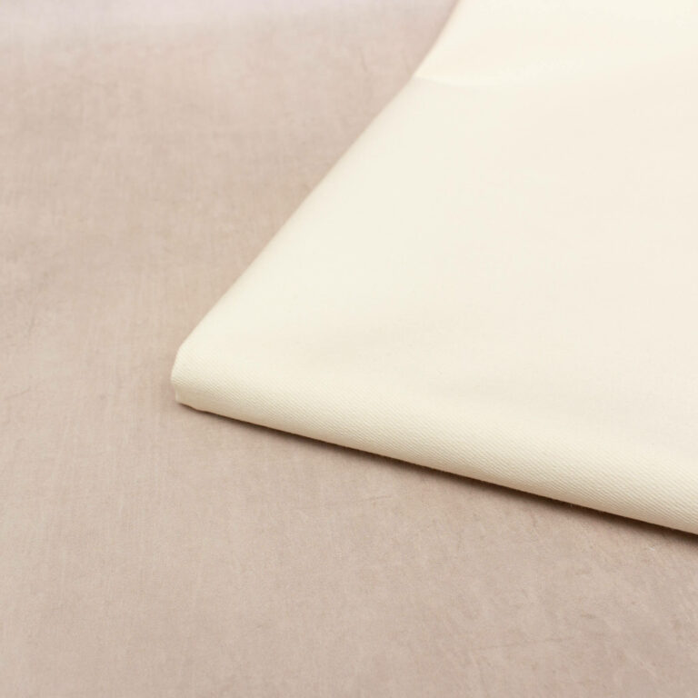 9oz Cotton Denim Twill Fabric with Stretch in Vanilla Ice Cream