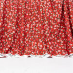 Maison Bloom Mood Adel Floral EcoVero Viscose Fabric in Red