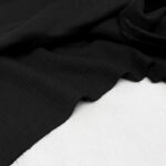 Organic Cotton Double Gauze Fabric in Black