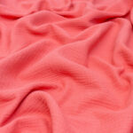 Organic Cotton Double Gauze Fabric in Coral Pink