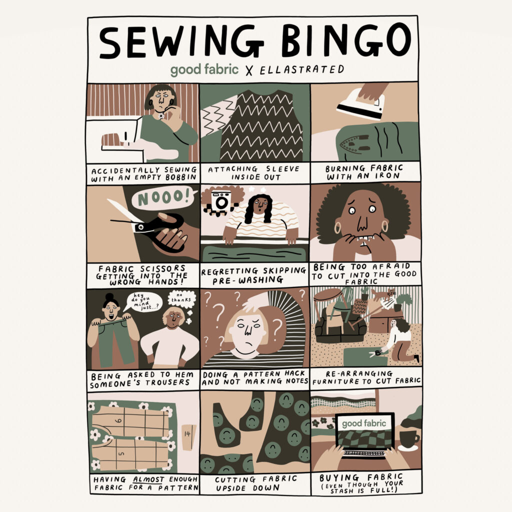 good fabric sewing bingo card square 2