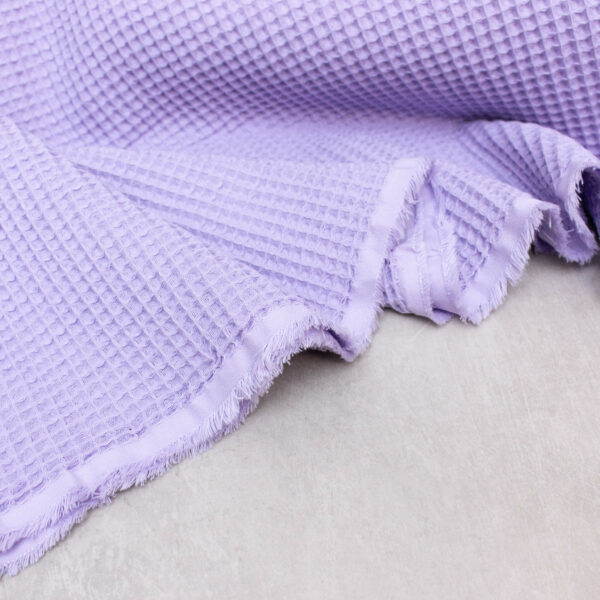 Cotton Waffle Fabric in Lavender