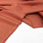 Washed Linen Fabric in Clay Brown