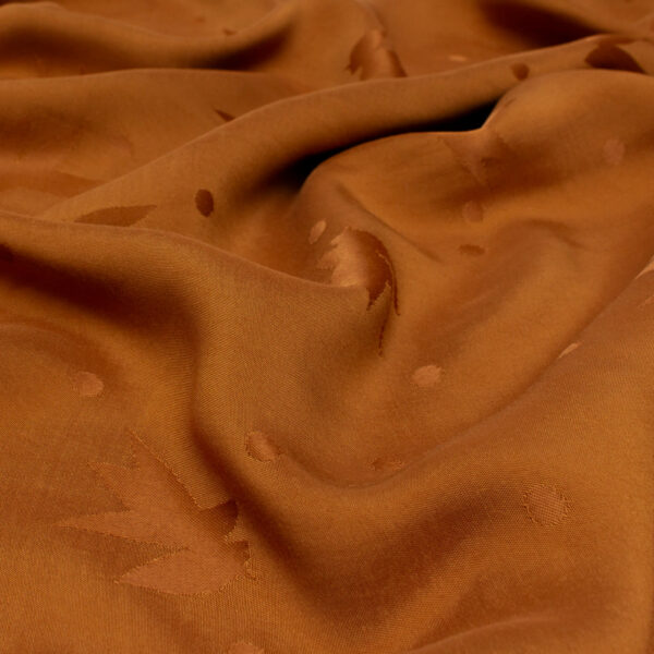 Eglantine et Zoe Streli Viscose Jacquard Fabric in Caramel