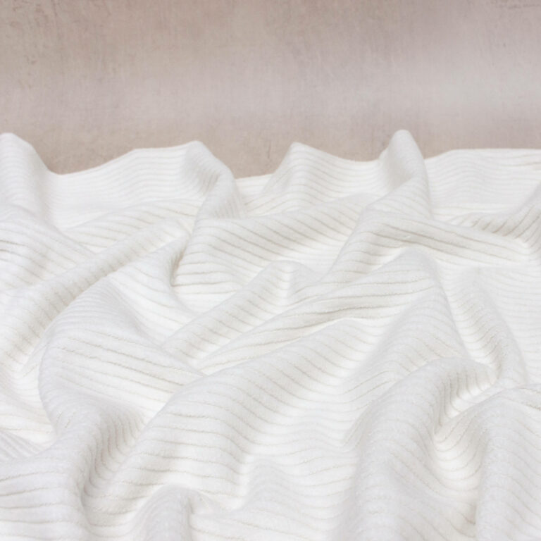 4.5 Wale Jumbo Corduroy Fabric in Milky Way White