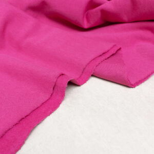 Organic Cotton Brushed Sweatshirt Fabric in Berry Pink