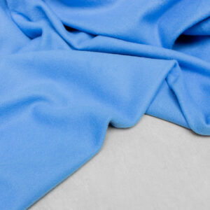 Organic Cotton Brushed Sweatshirt Fabric in Azure Blue