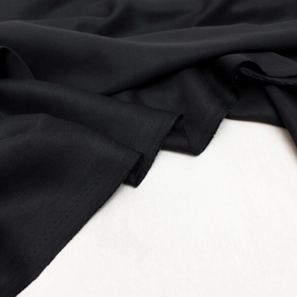 Sandwashed Lyocell Twill Fabric in Black