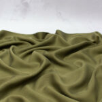 Sandwashed Lyocell Twill Fabric in Olive Green