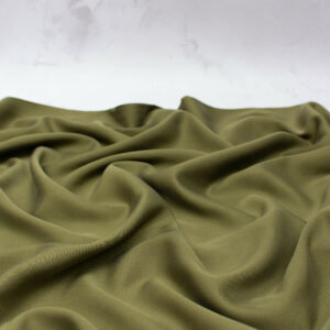 Sandwashed Lyocell Twill Fabric in Olive Green