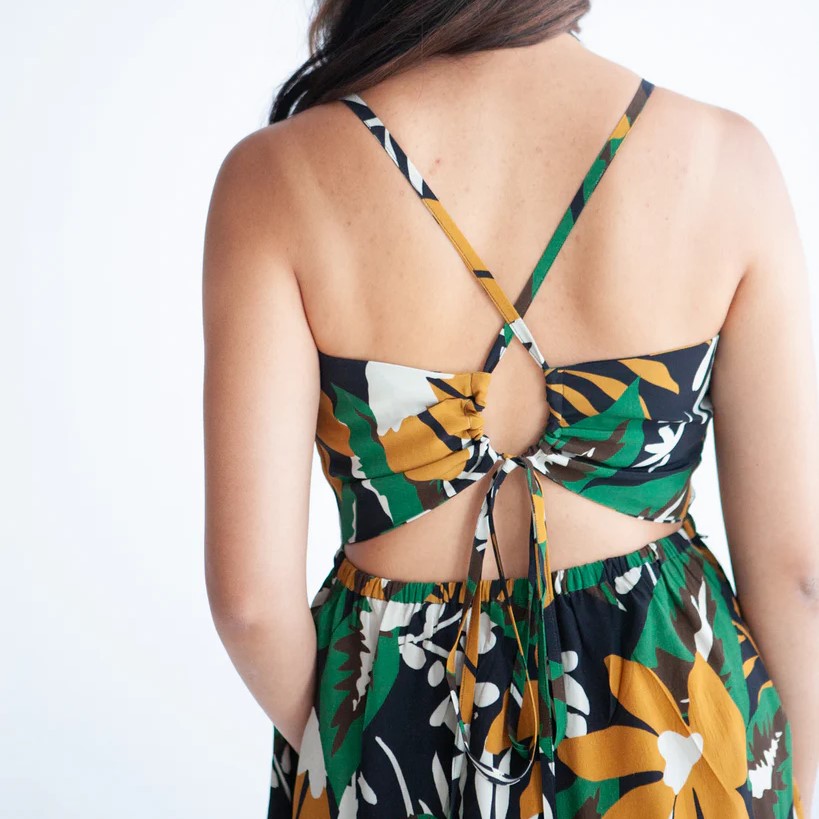 sundress with criss cross straps at the back