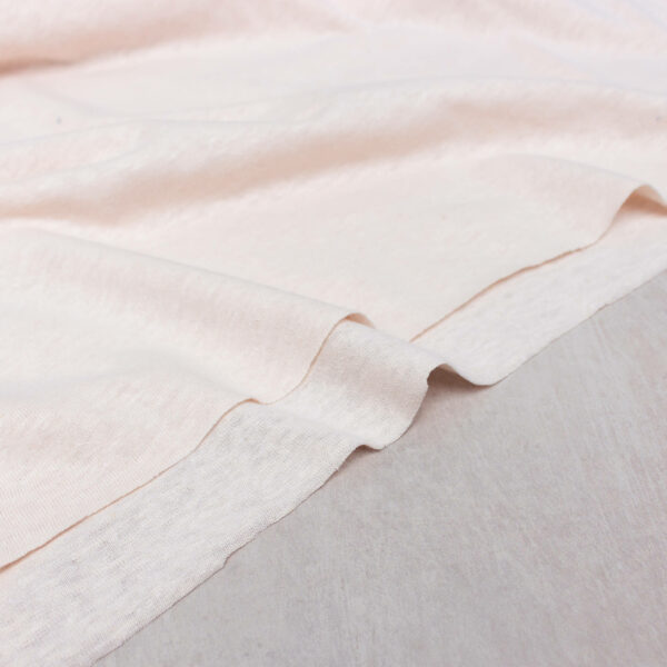 Organic Cotton and Hemp Jersey Fabric in Blush White