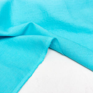 Washed Linen Fabric in Aqua Blue