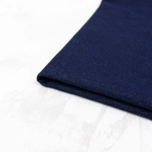 12oz Washed Denim Fabric in Dark Indigo