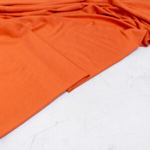 Bamboo Jersey Fabric in Clementine