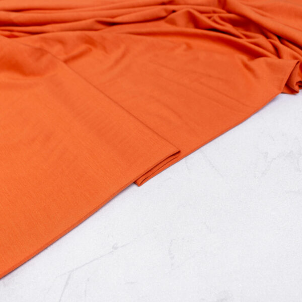 Bamboo Jersey Fabric in Clementine