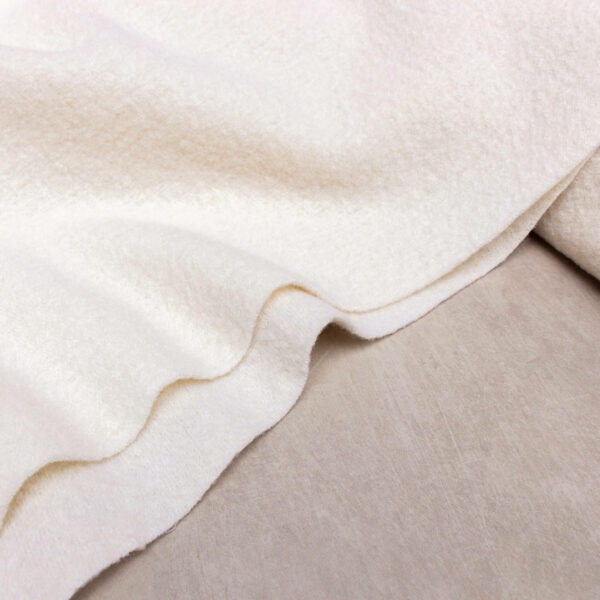 Boiled Wool Fabric in Ecru White