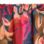 Atelier Jupe Oversize Floral Viscose Fabric in Warm Red