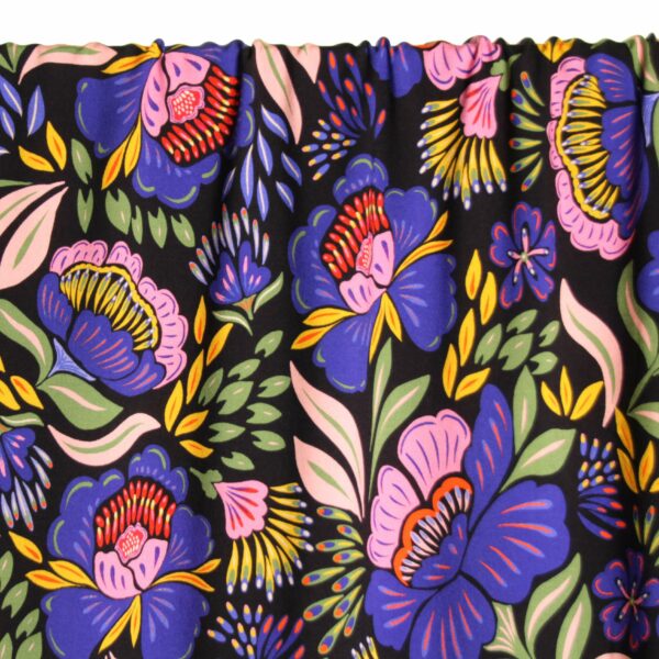 Atelier Jupe Floral Viscose Fabric in Purple