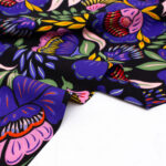 Atelier Jupe Floral Viscose Fabric in Purple