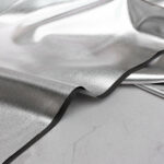 Metallic Cotton Twill Fabric in Silver