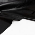 Cotton Twill Fabric in Glossy Black