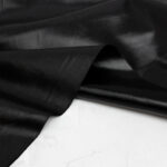 Cotton Twill Fabric in Glossy Black