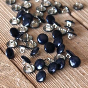 Eglantine et Zoe 10mm Shiny Button in Navy