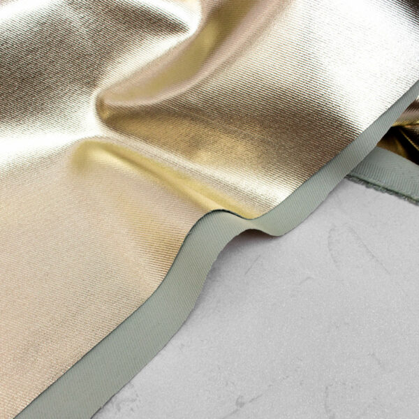 Metallic Cotton Twill Fabric in Gold