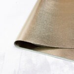 Metallic Cotton Twill Fabric in Gold