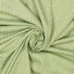 Yarn Dyed Cotton Denim Fabric in Avocado Stripe