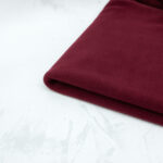 Cotton Sherpa Fleece Fabric in Burgundy Red