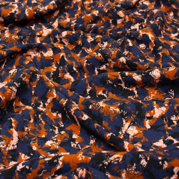 Eglantine et Zoe Viscose Fabric in Blue Granite