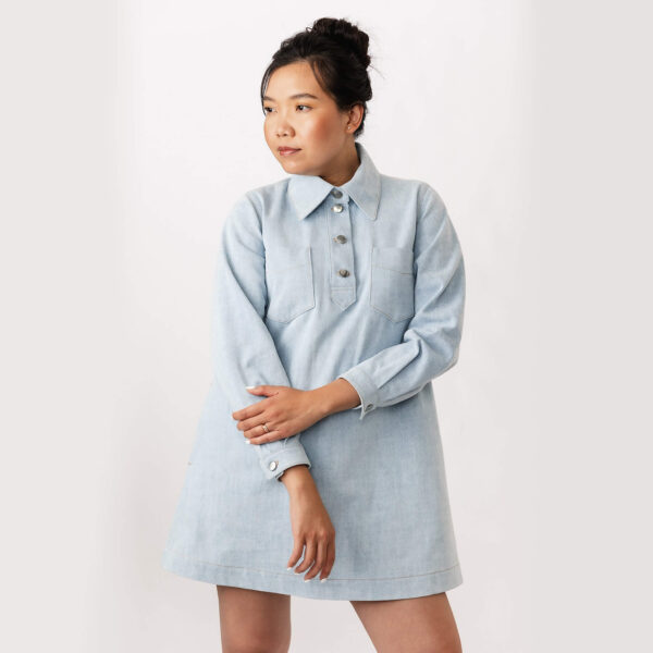 Named PDF Loviisa Denim Dress Sewing Pattern
