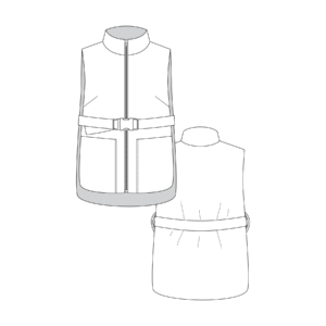 Named PDF Saana Puffer Vest Sewing Pattern sketch