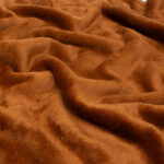 Organic Cotton Plush Fabric in Toffee Brown